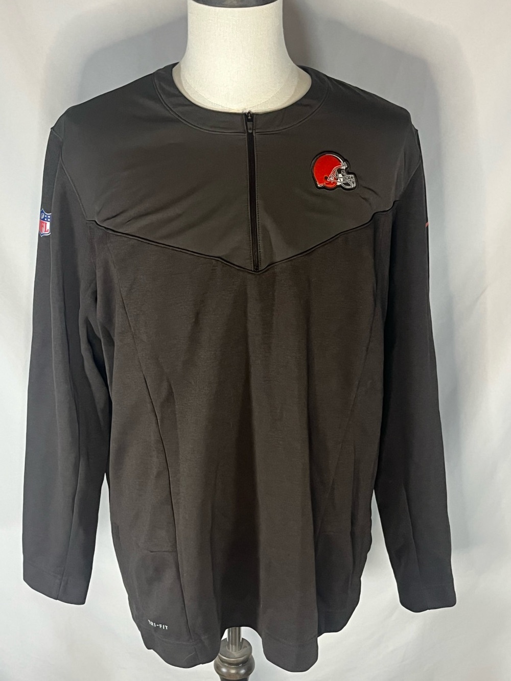 Nike NFL On Field Apparel Cleveland Browns 1/4 Zip Men’s Dri-Fit Pullover XL